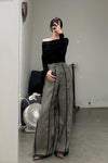 SWAYING/KNIT Crease Cocoon Wide Leg Pants SW22AW3B28 Grey PS51
